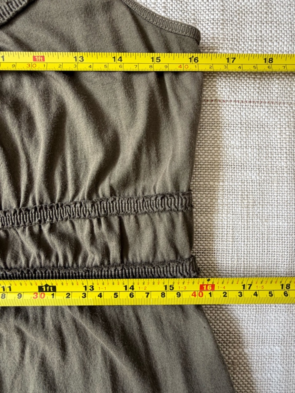 Prana Olive Green Cotton Lightweight Mid Length Summer Vacation Dress-Sz-M - Picture 13 of 16